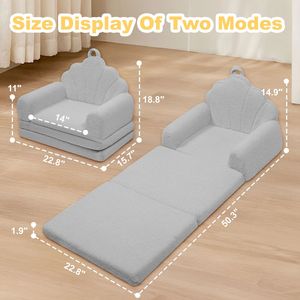 Divano Letto per Cani a Forma di Conchiglia 2 in 1, Cuccia per Animali Domestici con Rivestimento Lavabile in Lavatrice, Colori Eleganti 22.8''x18.8''x15.7'' - Product Image 3