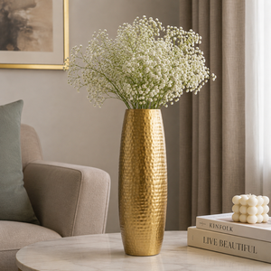 Vase en laiton martelé fait main |   Vase à fleurs en métal |   Vase décoratif pour la décoration de la maison |   Vases en laiton en gros pour la maison, l'hôtel et les mariages - Product Image 3