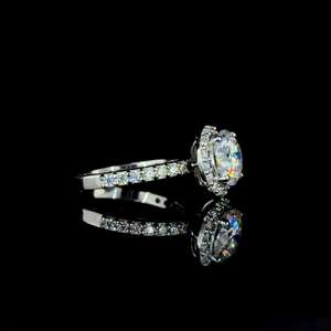 แหวนเพชรเงินแท้ VVS จากผู้ส่งออกอินเดีย สำหรับงานแต่งงาน งานหมั้น งานเลี้ยง และเป็นของขวัญ ราคาดีที่สุด - Product Image 2