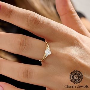 Anillo de Compromiso de Plata para Mujer Charm_Jewells con Moissanita de Corte Cojín y Engaste de Garras, Estilo Clásico, Certificado IGI, 3 GM - Product Image 5