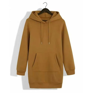 New Arrival Hot Sale Winter Solid Fleece <b>Longline</b> <b>Hoodies</b> Customized Logo <b>Wholesale</b> Cotton Blended - Product Image 1