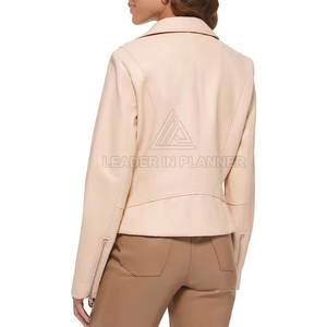 เสื้อแจ็คเก็ตหนังผู้หญิงแฟชั่นขายดี ระบายอากาศได้ดี คุณภาพสูง ราคาถูก ผลิตในปากีสถาน - Product Image 2