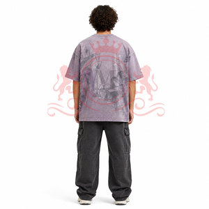 Camiseta de Estilo Relajado con Hombros Caídos y Efecto Desgastado por el Sol, en Algodón Transpirable para Looks Casuales y Urbanos - Product Image 4