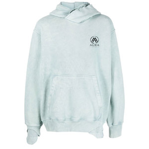 เสื้อฮู้ดดี้ผู้ชายคุณภาพสูงสไตล์สตรีทแวร์ขายส่งแบบพื้นฐาน ล้างสีแบบแอซิดวอช ทรงโอเวอร์ไซส์ ระบายอากาศได้ดี - Product Image 1