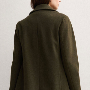Abrigo de Gabardina Ajustado para Mujer, Mezcla de Lana, con Doble Cinturón, Forro de Seda con Patrón Largo y Bordado, de Alta Calidad - Product Image 6