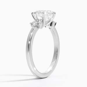 Anillo BOJ 0148 con Corte Pera, Plata 925, Engaste de Racimo Marquise, Anillo Solitario con Diamante de 2ct, Color D, VVS1, Moissanita, Certificado GRA, en Oferta - Product Image 2
