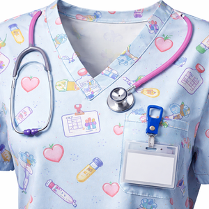 Ensembles de blouses médicales en coton tissé personnalisés en gros - Commandes en gros, fournisseur OEM/ODM, fabricant direct d'usine - Product Image 4