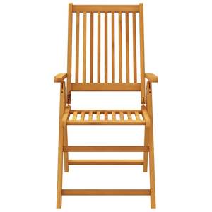 Ensemble de salle à manger de jardin pliable moyen en bois d'acacia massif marron - Product Image 6