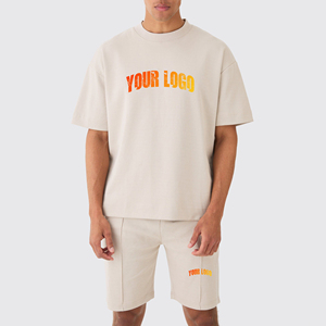 Conjunto Deportivo Unisex de Verano, 100% Algodón Ecológico, 2 Piezas, Camiseta de Manga Corta y Pantalones Cortos para Hombre, para Correr, Gimnasio y Fitness - Product Image 3