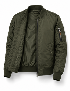 Veste d'hiver pour homme de haute qualité, style streetwear, col montant, séchage rapide, non-tissé, 100% coton, nylon, daim, fermeture éclair, couleur unie - Product Image 4