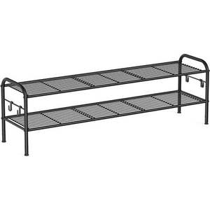 Metal Shoe Rack Wire Grid Shoe Shelf Storage Organizer Freestanding <b>Grey</b> Iron Organizer For Closet Entryway Bedroom Holds Shoes - Product Image 4