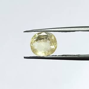 Saphir jaune ovale naturel de 2,97 carats du Sri Lanka, pierres précieuses en vrac pour la fabrication de bijoux et de bagues YSON-23 - Product Image 1