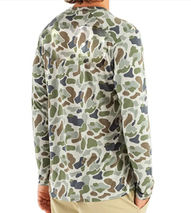 Camisas Ligeras con Protección Solar UPF 50+ Personalizadas, Camisa de Pesca de Manga Larga Color Naranja para Hombre - Product Image 5