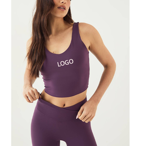 Soutien-gorge de sport pour femme, personnalisable avec logo frontal, maintien élevé, séchage rapide, respirant, en Spandex/Nylon, tailles adultes, vente en gros - Product Image 3