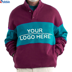 Sudadera con Capucha de Bloques de Color Ecológica para Hombre y Mujer, Servicio OEM, Mezcla de Algodón Premium, Invierno, Talla Grande, Transpirable, con Cierre de Broches - Product Image 5