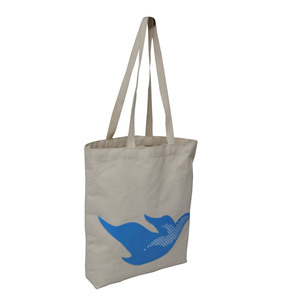 Reusable 12 Oz Natural Cotton Canvas <b>Tote</b> <b>Bag</b> Long Handle <b>Zip</b> Pocket Sublimation HeatTransfer for Custom Logo Print Promotional - Product Image 1