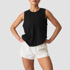 Women Sleeveless Breathable <b>Loose</b> Fit Custom Blank Training Workout Running <b>Tank</b> <b>Top</b> Plus Size Quick Dry Fitness Wear <b>Top</b> - Product Image 3