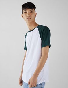 T-shirt Raglan Oversize 220 GSM en Coton Lourd Respirant de Haute Qualité pour Adultes, Bicolore – Fabricant - Product Image 3
