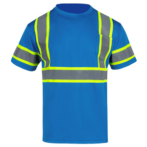เสื้อเชิ้ตนิรภัยโพลีเอสเตอร์ 100% สวมใส่สบาย ระบายอากาศได้ดี มีแถบสะท้อนแสง สำหรับงานโลจิสติกส์ รับสกรีนโลโก้ตามแบบ - Product Image 6
