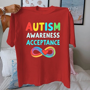 เสื้อยืดผ้าฝ้ายบริสุทธิ์สำหรับผู้หญิงรับรู้ถึงความเป็นออทิสติกได้อย่างไม่มีที่สิ้นสุดสวมใส่สบาย - Product Image 4