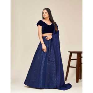 Vêtements de créateur indiens et pakistanais Séquence et fil de travail Lehenga Choli - Product Image 5