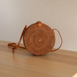 Premium Boho Style Natural Rattan Box <b>Clutch</b> <b>Bag</b> Woven Handbag Wholesale Supplier Factory Price - Product Image 1