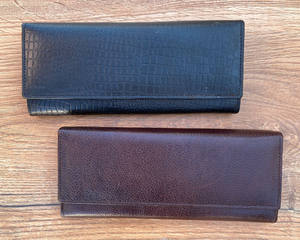 กระเป๋าสตางค์หนังแท้แบบเต็มรูปแบบลายไม้สำหรับผู้หญิงกระเป๋าใส่บัตรหรูหรากระเป๋าใส่ธนบัตรกระเป๋าคลัทช์หนังวัวใส่โทรศัพท์ - Product Image 3