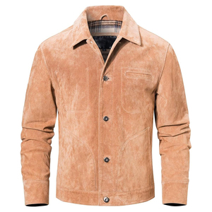 Chaqueta de Forro Polar Azul Claro para Hombre de Lenova Industries, Forro de Sherpa, Cierre de Cremallera de PU Transpirable, Ropa Casual de Otoño, Corte Regular - Product Image 2