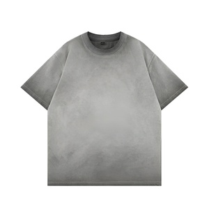 Men <b>Acid</b> Washed Tee Oversized Boxy <b>Drop</b> Shoulder Short Sleeve Casual Tee Premium Soft Fabric Custom Logo Wholesale T shirts - Product Image 4