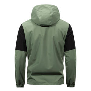 <b>Men's</b> Cross-border Sports Leisure Bomber <b>Jacket</b> Winter Work Top Windproof Hood Stand Zipper Reversible Loose Fit Canvas Fabric - Product Image 4