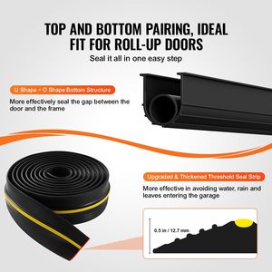 Soglia per porte da Garage in PVC universale da 16 piedi e Kit di guarnizioni inferiori per tutti i Garage - Product Image 3