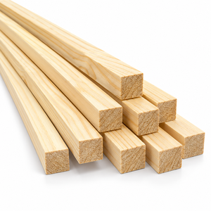 Palos Cuadrados de Madera de Pino Sólido Sin Acabado 1x1x36" |   Tiras de Madera Natural Duraderas para Trabajos de Carpintería - Product Image 1