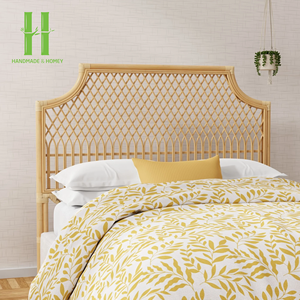 Garden Style Design Rattan Bed with Simple <b>Headboard</b> Headbed <b>Panels</b> Use For Home And Hotel Furniture Factory Direct Rattan 2026 - Product Image 1
