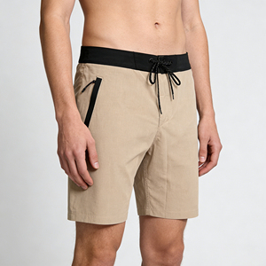 Short de bain décontracté tricoté à rayures imprimées pour l'été, séchage rapide, écologique, pour le surf et la natation, en tissu élastique quadridirectionnel pour homme 2026 - Product Image 2