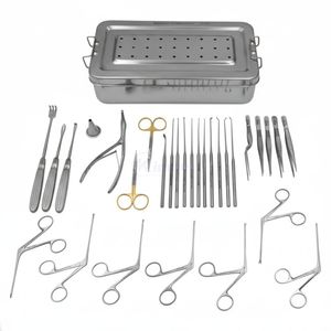 Tympanoplasty Micro <b>Ear</b> Surgery Instrument Set 30 Pcs ENT Micro Instruments SuperCut Scissors Forceps Stainless Steel CE ISO - Product Image 1