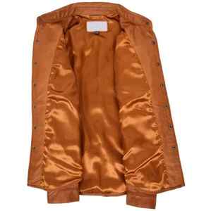 Camisas de Hombre de Cuero Marrón Auténtico, Estilo Elegante, Personalizadas OEM, Transpirables, Antiarrugas, Ecológicas, de Alta Calidad, Ligeras y Satinadas - Product Image 3