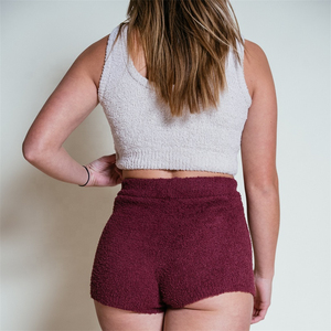Women's Terry Cotton 2 Piece Set Sleeveless Crop Top <b>High</b> Waist Shorts Printed Eco-Friendly Loose Fit Casual Spring Summer Wear - Product Image 4