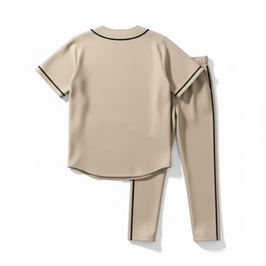 Styliro Baseball Jersey Set Unisex Short Sleeve Breathable Polyester Sportswear All Seasons Regular Fit <b>Elastic</b> Waist - Product Image 2