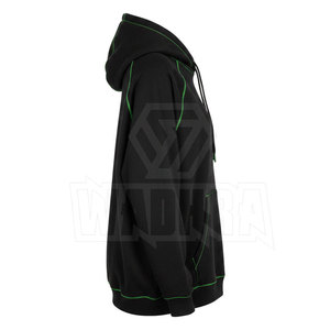 บริการ OEM ขายส่ง เสื้อฮู้ดดี้ผู้หญิงทรงโอเวอร์ไซส์ สำหรับฤดูหนาว สไตล์ลำลอง เป็นมิตรกับสิ่งแวดล้อม น้ำหนักเบา สีพื้น  รับสั่งทำสีและโลโก้ - Product Image 4