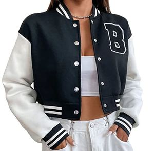 Women's Fashion Varsity <b>Jacket</b> Custom Logo Embroidered Baseball <b>Jacket</b> Premium <b>Winter</b> Streetwear OEM Export Supplier - Product Image 1