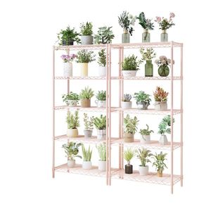 Espositore a Cinque Ripiani in Ferro PO Lucido 74*34*150cm con Piedini Regolabili per Unità di Scaffalatura - Product Image 5