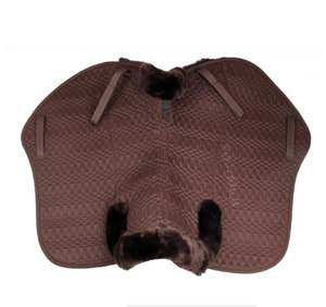 Premium Sheepskin Horse Saddle Pad Set with Matching Ear <b>Bonnet</b> | Hexagon Quilted Equestrian Saddle Cloth | Horse Riding - Product Image 5