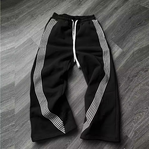 High Quality Logo Striped Contrast Design Casual Straight-Leg Loose <b>Oversize</b> Men's <b>Sweatpants</b> Heavyweight Baggy <b>Sweatpants</b> - Product Image 3