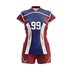 Tenue de Volleyball Unisexe : Maillot à Manches Courtes et Short à Taille Élastique – Ensemble Deux Pièces Respirant et Séchage Rapide pour Performance Athlétique - Product Image 5