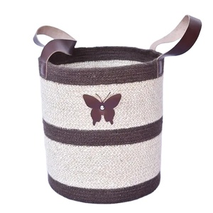 Large Capacity Striped Jute Beach Basket Women's Fashion Summer <b>Jelly</b> Bag Open Closure Two Handles Shoulder Handbag Customized - Product Image 2