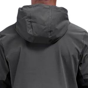 Veste coupe-vent à capuche color block active, épaisse, respirante, résistante à l'eau, pour sports de plein air, avec demi-zip, personnalisable - Product Image 4
