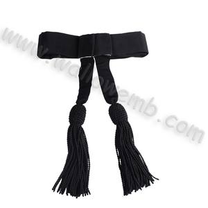 Novedad 2026: Faja de Seda Negra Personalizada para Oficiales Ceremoniales, Uniforme de Servicio, con Bordados Elaborados, Sin Correa - Product Image 4