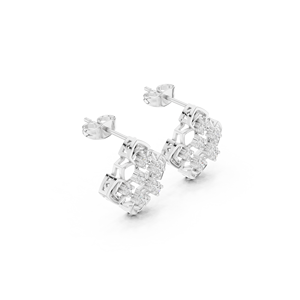 Bitty Jewels 10K Dainty Moissanite <b>Huggie</b> <b>Earrings</b> for Girls - Product Image 2