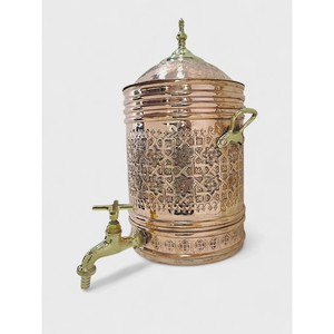 Distributeur d'eau en cuivre de qualité assurée avec couvercle, grande capacité, design oriental, vaisselle pour la maison - Product Image 3