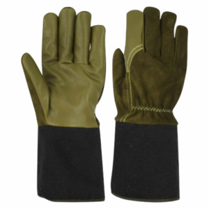 Gants de soudage TIG en cuir de chèvre et croûte de vachette pour vêtements de sécurité hivernaux et lutte contre les incendies (vente en gros) - Product Image 2